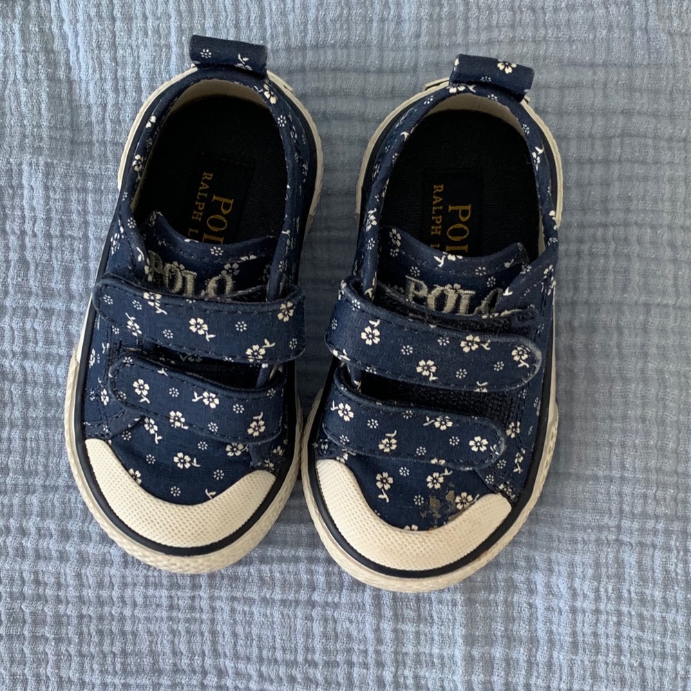 Polo Ralph Lauren floral navy shoes